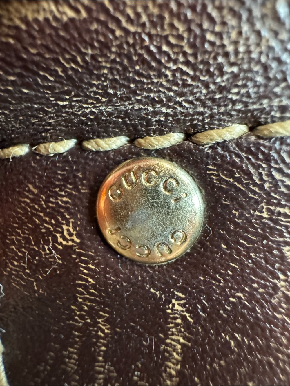 Gucci Tan & Dark Brown GG Canvas Crossbody Ba - Picture 7 of 16
